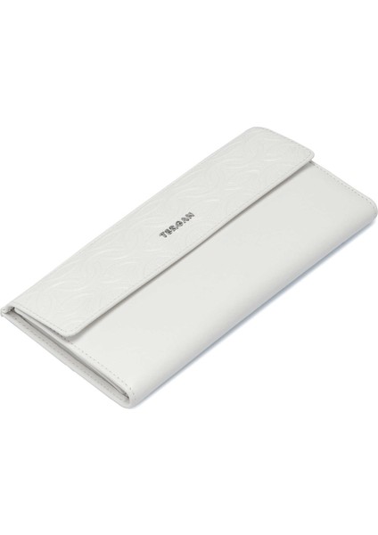 Beyaz Deri Kadın Cüzdan - S1CB00005793-L80