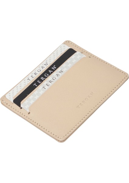 Bej Deri Unisex Kredi Kartlık - S1KK00001050-A56 Bej