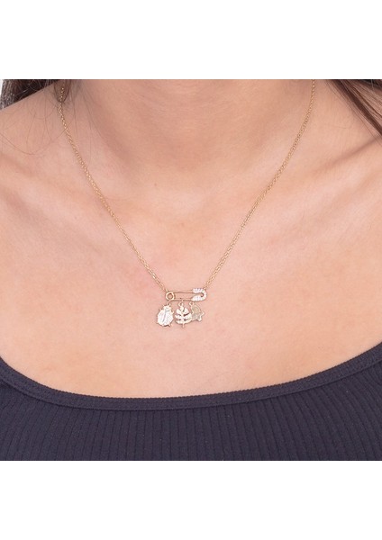 Uğur Böceği Gümüş Kolye KL2234, 925 Ayar Kadın Gümüş Kolye