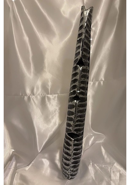 Yaprak Vazo Siyah Gümüş Vazo 57CM fırsatları