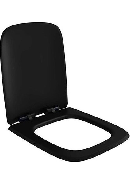 Seramiksan Saturn Rim-Out Kanalsız Mat Siyah Asma Klozet + Duroplast Yavaş Kapanır Kapak + VitrA Gömme Rezervuar Set