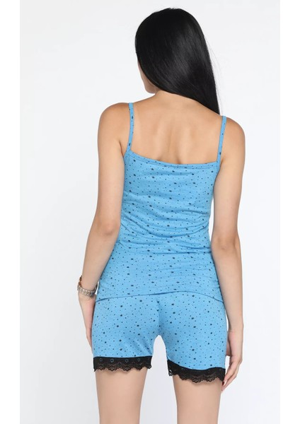 İp Askılı Şortlu Pijama Takımı P-00012002