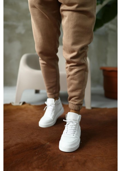 - Beyaz Deri Bot Beyaz