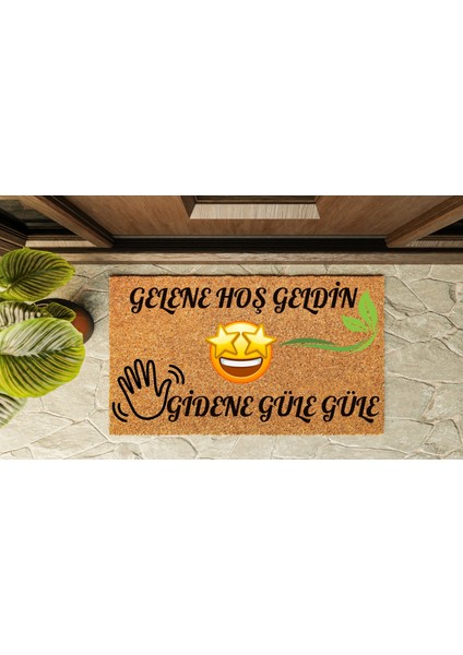 Kapı Önü Paspası Özel Tasarım Koko Model Gelene Hoş Geldin PK-1539 indirimleri
