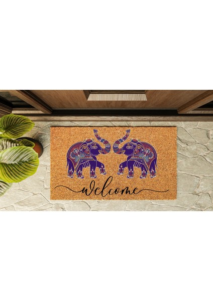 Kapı Önü Paspası Özel Tasarım Koko Model Filler PK-1538 indirimleri