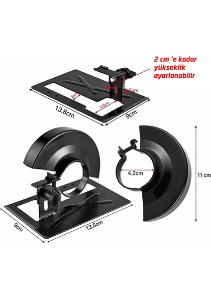 0281 Avuç Taşlama Makinesi Sunta Kesme Aparatı 100 mm