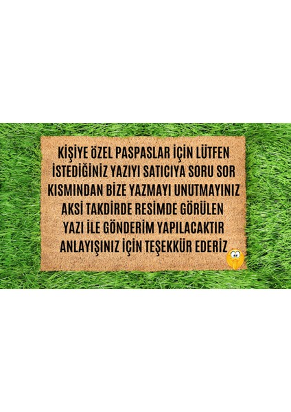 Kapı Önü Paspası Kişiye Özel Yazı Yazılır Koko Model Uçan Güvercin PK-1590