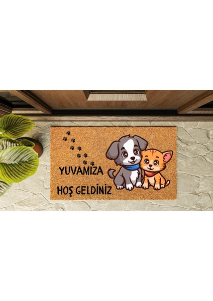 Kapı Önü Paspası Özel Tasarım Koko Model Sevimli Kedi-Köpek PK-1563 indirimleri