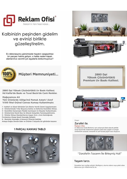 Teslimiyet, Eli Kalbinde, Aşk Modern Premium Kanvas Tablo