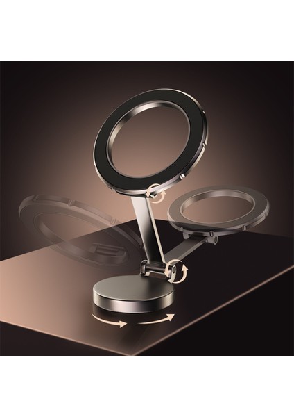Metal Ayarlı Mıknatıslı 360 Derece Telefon Tutacağı- Nikel / SYTE207 modelleri