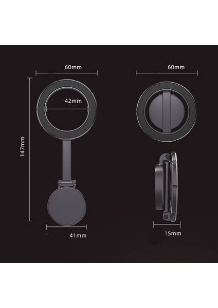Metal Ayarlı Mıknatıslı 360 Derece Telefon Tutacağı- Nikel / SYTE207 indirimleri