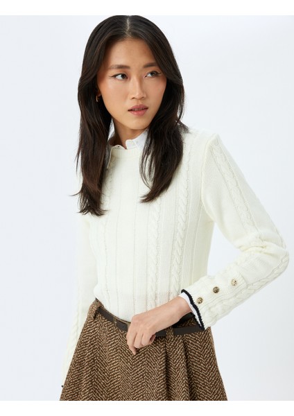 Saç Örgü Kazak Uzun Kollu Bisiklet Yaka fiyatları