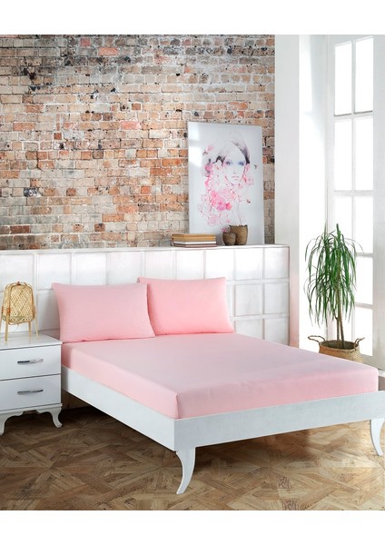 Flex Cotton Ranforce Pamuklu Çift Kişilik Lastikli Çarşaf Takımı (Yastık Kılıflı)