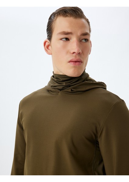 Spor Sweatshirt Kapşonlu Şardonlu Yumuşak Tuşe Uzun Kollu