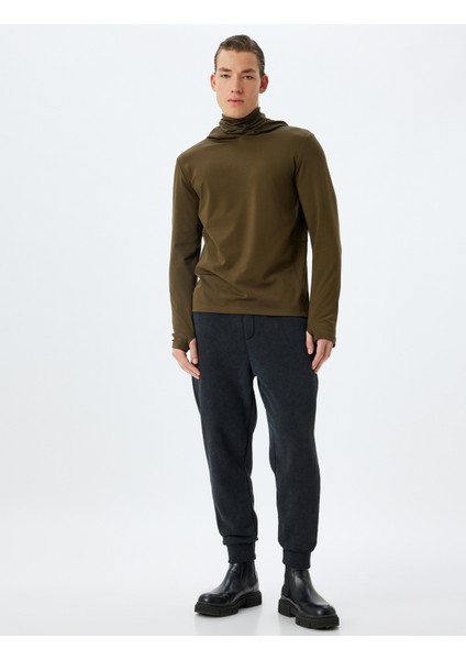 Spor Sweatshirt Kapşonlu Şardonlu Yumuşak Tuşe Uzun Kollu fiyatları