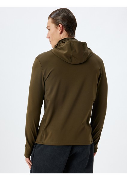 Spor Sweatshirt Kapşonlu Şardonlu Yumuşak Tuşe Uzun Kollu fırsatları