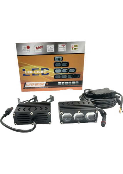 Offroad Sis Lambası 3 LED Beyaz 55W Sarı 55W 12-80V / LASS398