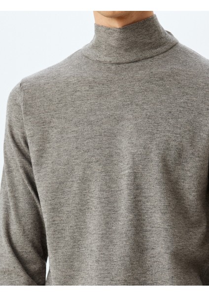 Boğazlı Triko Kazak Basic Uzun Kollu Viskon Karışımlı indirimleri