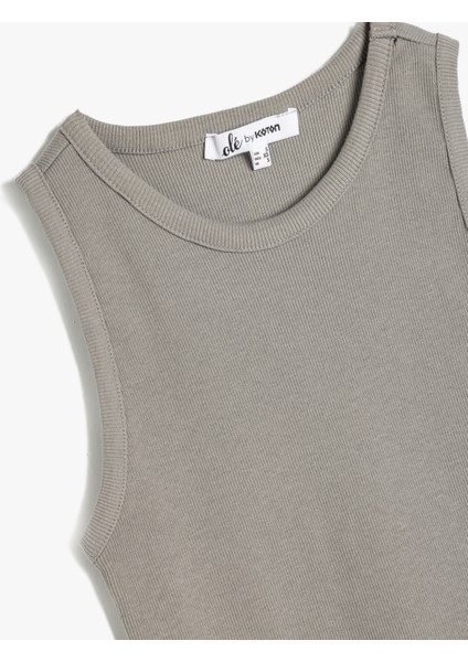 Kolsuz Bisiklet Yaka Crop Atlet modelleri