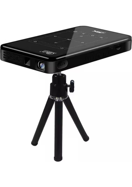 Mini Projektör Android 9.0 Mini 3D LED Wifi Bt Dlp 1080P Beamer Destek Airplay Miracast Ac3