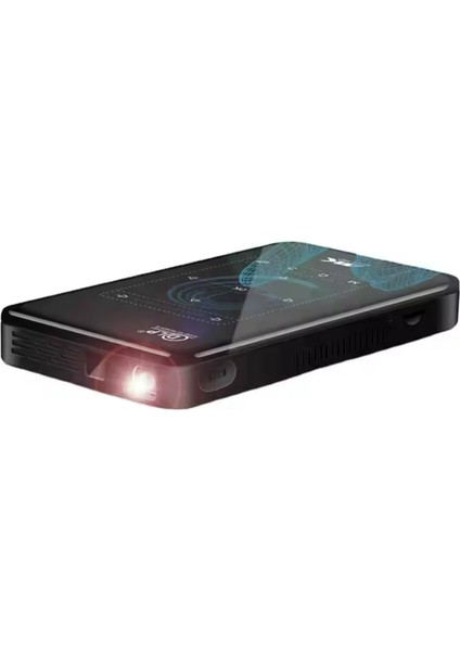 Mini Projektör Android 9.0 Mini 3D LED Wifi Bt Dlp 1080P Beamer Destek Airplay Miracast Ac3