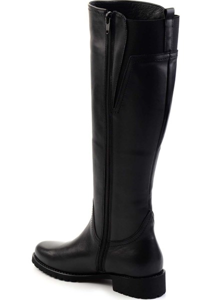 Siyah Hakiki Deri Kadın Çizme K03750150503 fırsatları