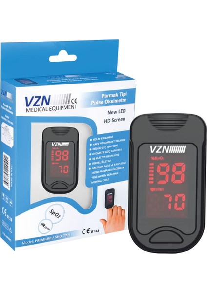 Pulseoximetre Parmaktan Oksijen Ölçer Led Ekran