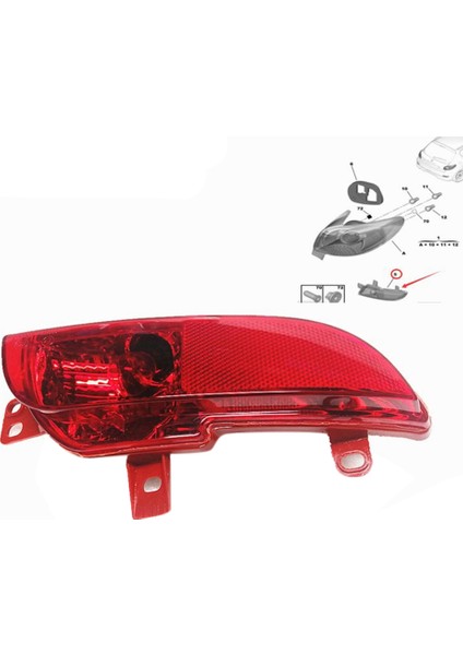 6350HA Peugeot 206 207 Için Solda Ampul ile Araba Arka Tampon Işık Ters Kuyruk Sis Lambası Reflektör (Yurt Dışından)