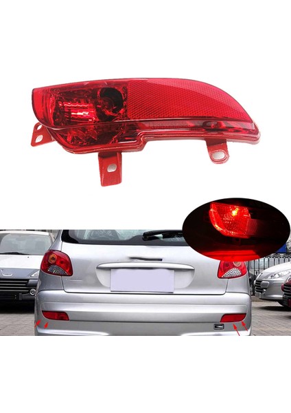 6350HA Peugeot 206 207 Için Solda Ampul ile Araba Arka Tampon Işık Ters Kuyruk Sis Lambası Reflektör (Yurt Dışından)