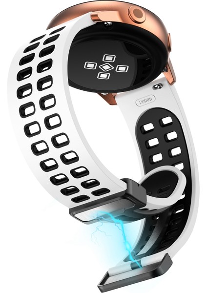 Katlanır Siyah Tokalı Silikon Saat Kordonu 20MM (Yurt Dışından) fırsatları