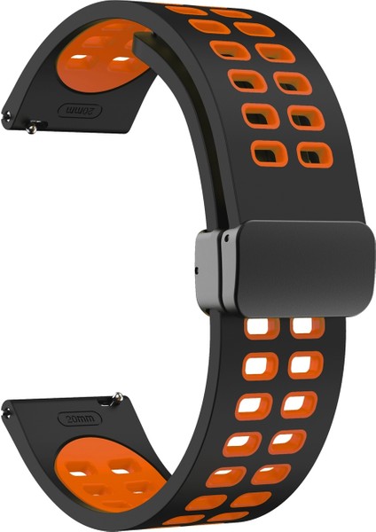 Katlanır Siyah Tokalı Silikon Saat Kordonu 20MM (Yurt Dışından) fiyatları