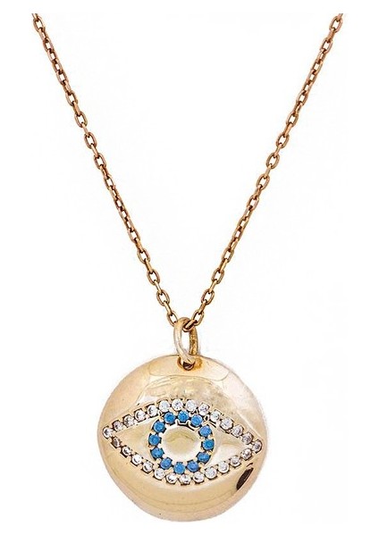 Göz Gümüş Kolye Sb1832, 925 Ayar Kadın Gümüş Kolye