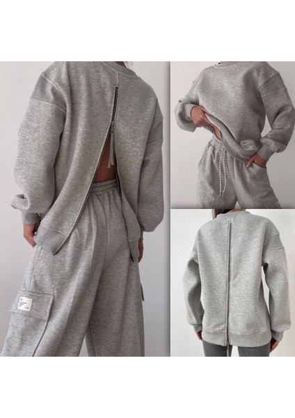 Fermuar Detaylı Sweatshirt