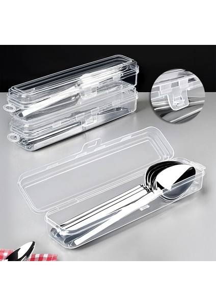 3'lü Çatal Bıçak Kaşık Saklama Kutusu Seti - Çeyizlik Organizer Düzenleyici Saklama Kabı