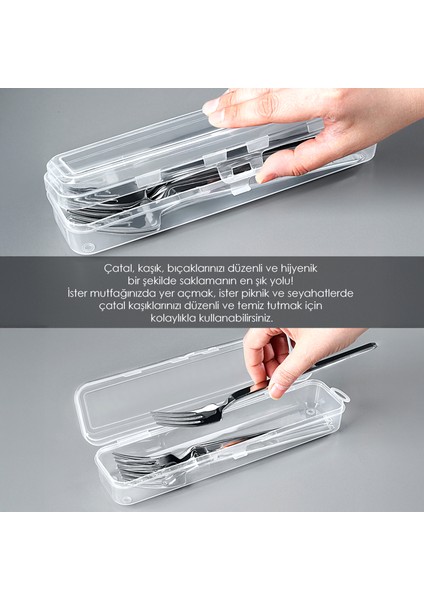 3'lü Çatal Bıçak Kaşık Saklama Kutusu Seti - Çeyizlik Organizer Düzenleyici Saklama Kabı fırsatları