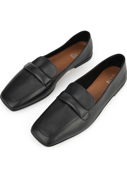 , Hakiki Deri Kadın Ayakkabı 1511044Z202 Siyah indirimleri