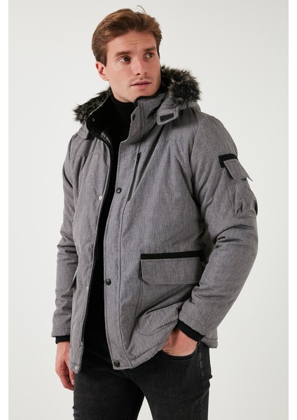 Peluş Astarlı Suya ve Rüzgara Dayanıklı Soğuk Geçirmez Slim Fit Mont Erkek MONT 5711051