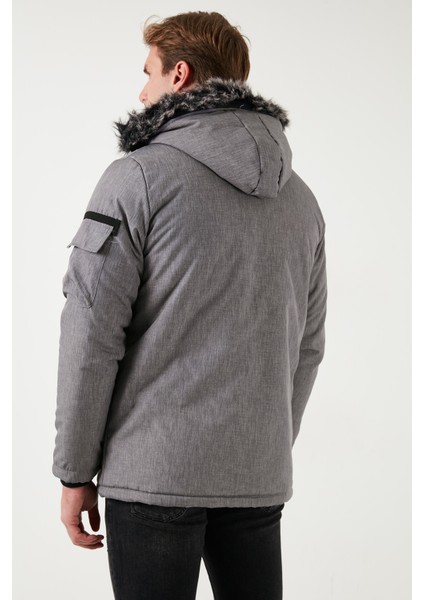 Peluş Astarlı Suya ve Rüzgara Dayanıklı Soğuk Geçirmez Slim Fit Mont Erkek MONT 5711051
