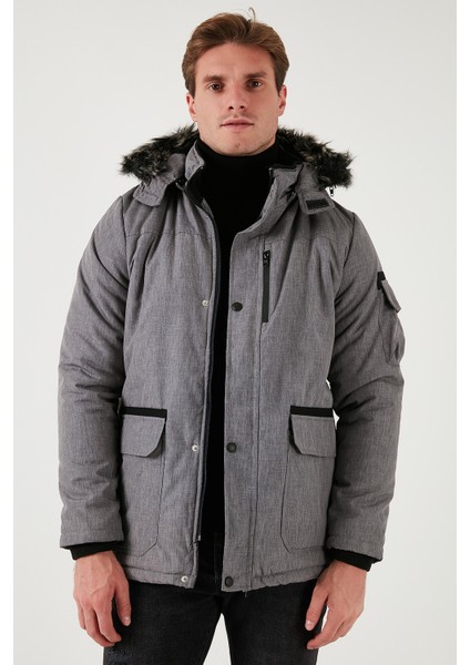 Peluş Astarlı Suya ve Rüzgara Dayanıklı Soğuk Geçirmez Slim Fit Mont Erkek MONT 5711051 modelleri