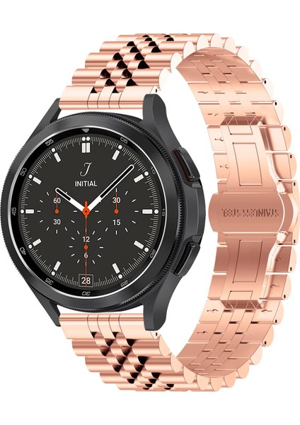 Beş Boncuklu Paslanmaz Çelik Kordonlu Saat 20MM (Yurt Dışından)