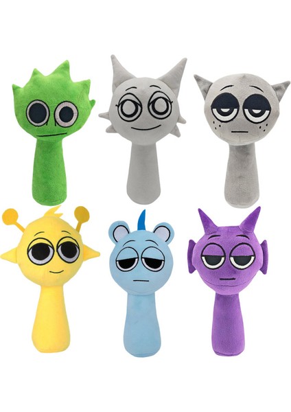 6 Parça Set 25CM Sprunki Ritim Kutusu Oyuncak Peluş (Yurt Dışından)