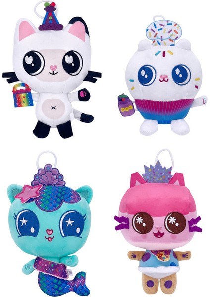 4 Parça Set 20CM Gabby'nin Bebek Evi Oyuncak Peluş (Yurt Dışından)