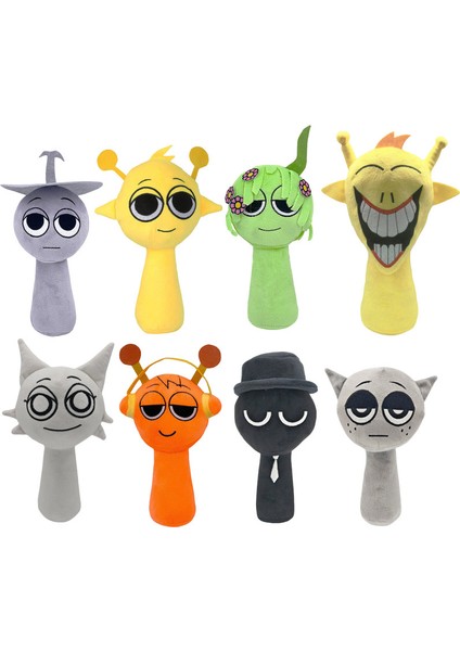 8 Parça Set 25CM Sprunki Ritim Kutusu Oyuncak Peluş (Yurt Dışından)