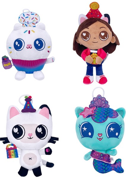 4 Parça Set 20CM Gabby'nin Bebek Evi Oyuncak Peluş (Yurt Dışından)