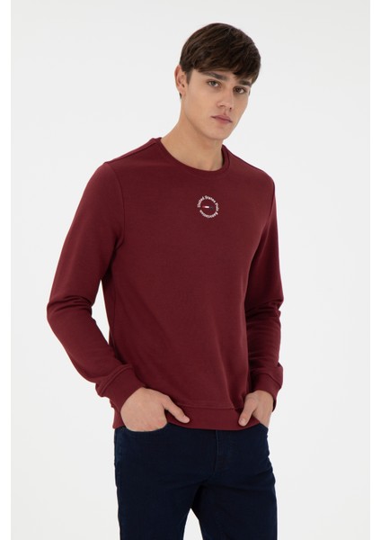 Erkek Bordo Sweatshirt 50293436-VR014