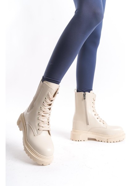 Kadın Günlük Postal Bot Rahat Kalıp Yüksek Taban Fermuarlı Bağcıklı Kadın Bot fiyatları