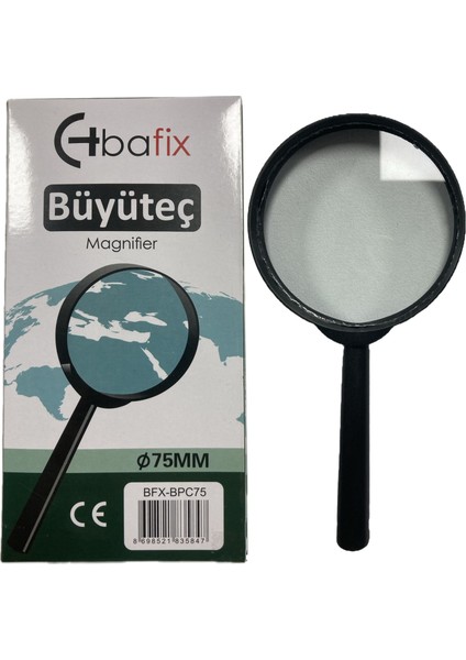 Büyüteç Plastik Çerçeveli 75 mm BFX-BPC75