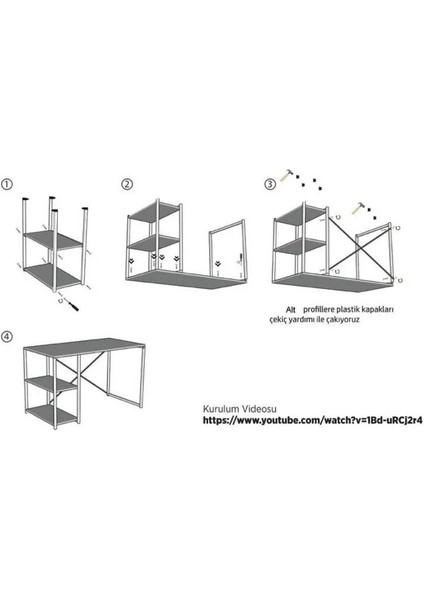 Yelken Denk Metal Mobilya Ceviz Kitaplık 5 Raflı 150 cm modelleri
