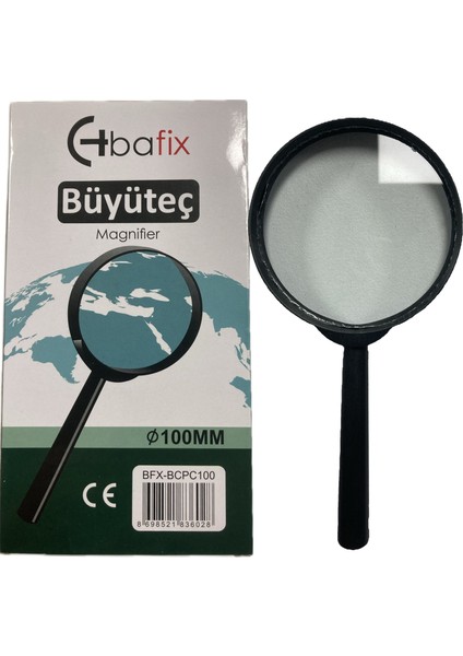 Büyüteç Cam Plastik Çerçeveli 100 mm BFX-BCPC100