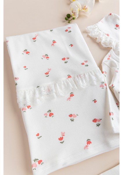 Naturel Çiçek Desenli 8 Li Kız Bebek Hastane Çıkşı Bebek Takımı fırsatları